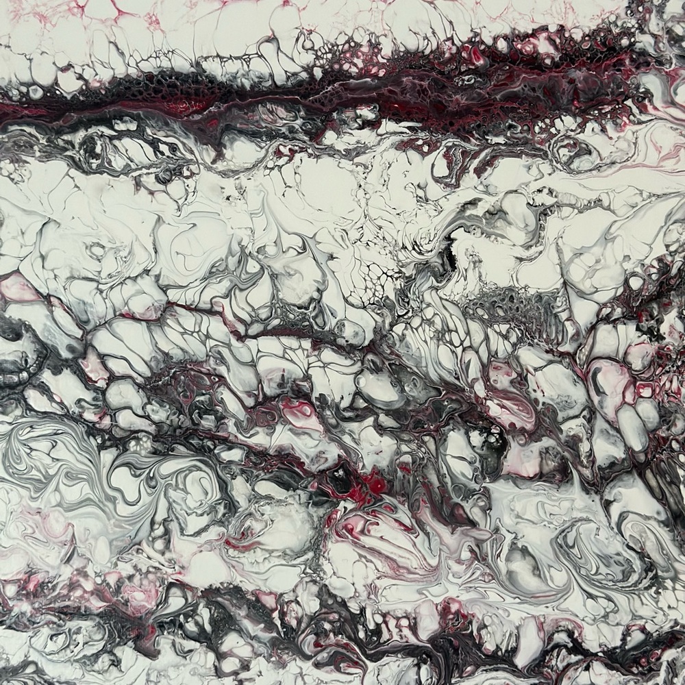 acrylic pour Fluid Painting/modern/psychedelic/trippy/Home Decor/ 20x16 canvass